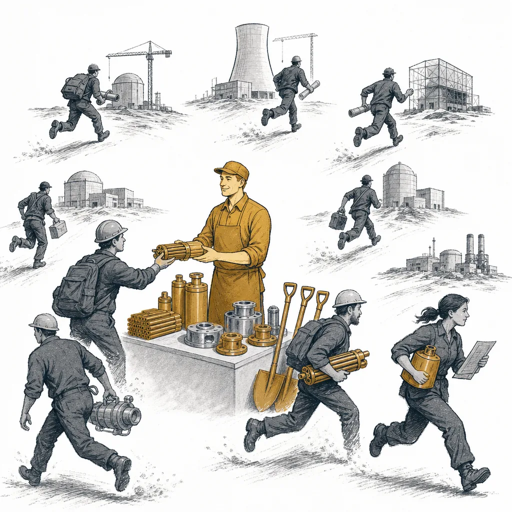 In a gold rush, those who sell picks, shovels, and fuel to every camp make steady money, while each individual gold digger still risks whether they'll strike gold at all