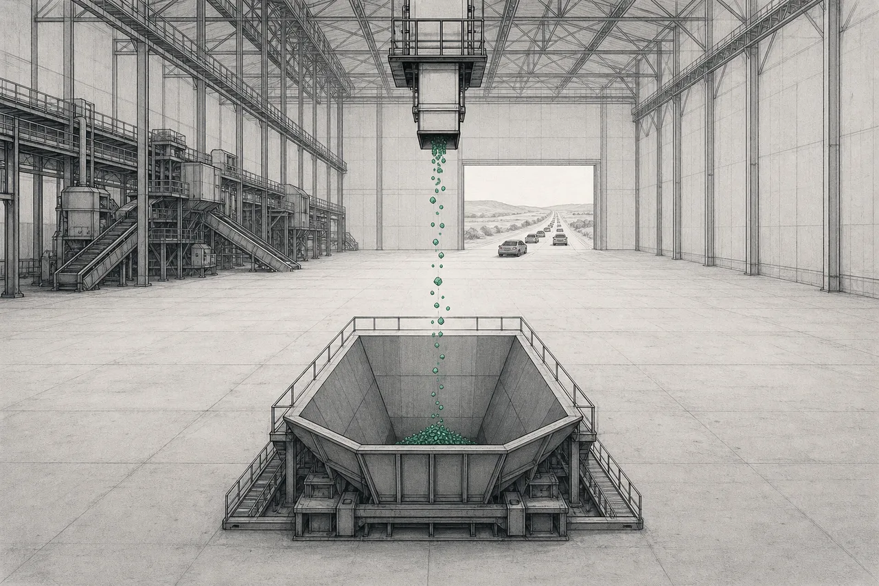 A large recycling plant built to wait for huge volumes of batteries, but only a little metal scrap from factories trickles in, while EVs are still running on the road