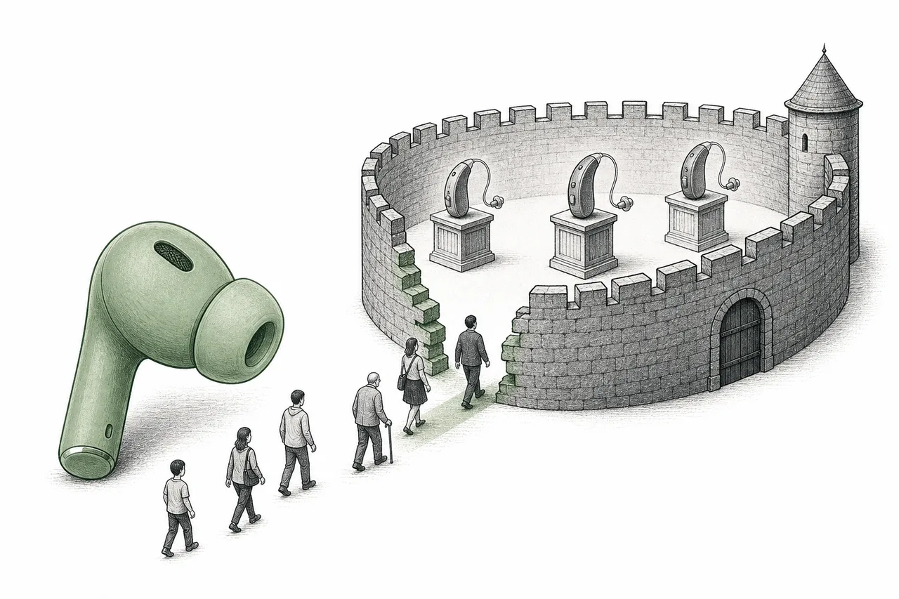 An ordinary wireless earbud steps into the hearing-aid world that used to be walled off.