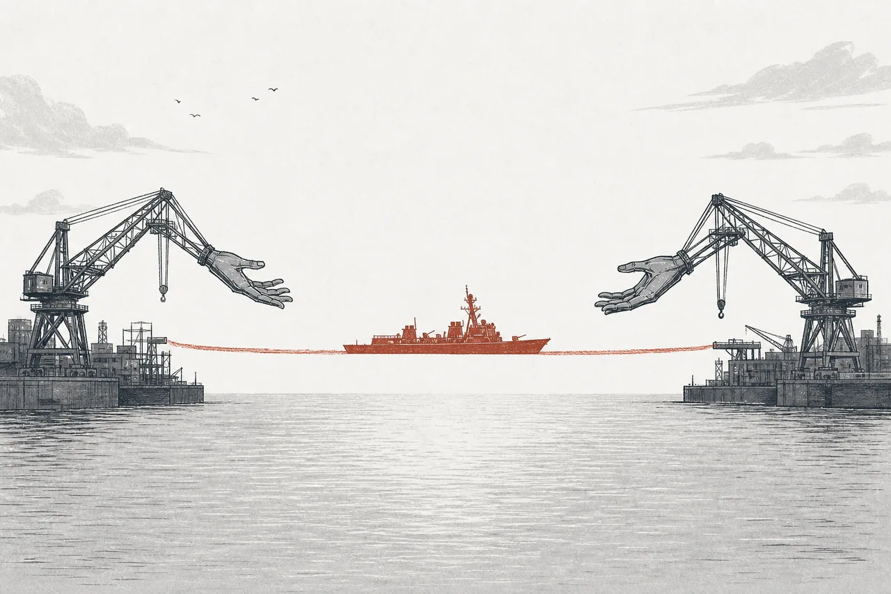 Warships that couldn't be built in time are sent across the ocean to allied yards in Asia and Europe for repair and construction