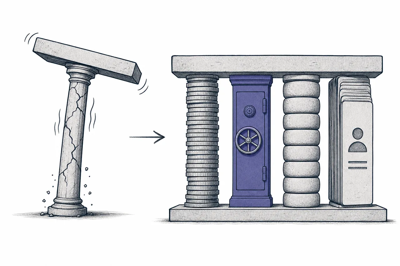 A business that once leaned on a single pillar — trading fees — now stands on several pillars: fees, custody, stablecoins, and subscriptions.