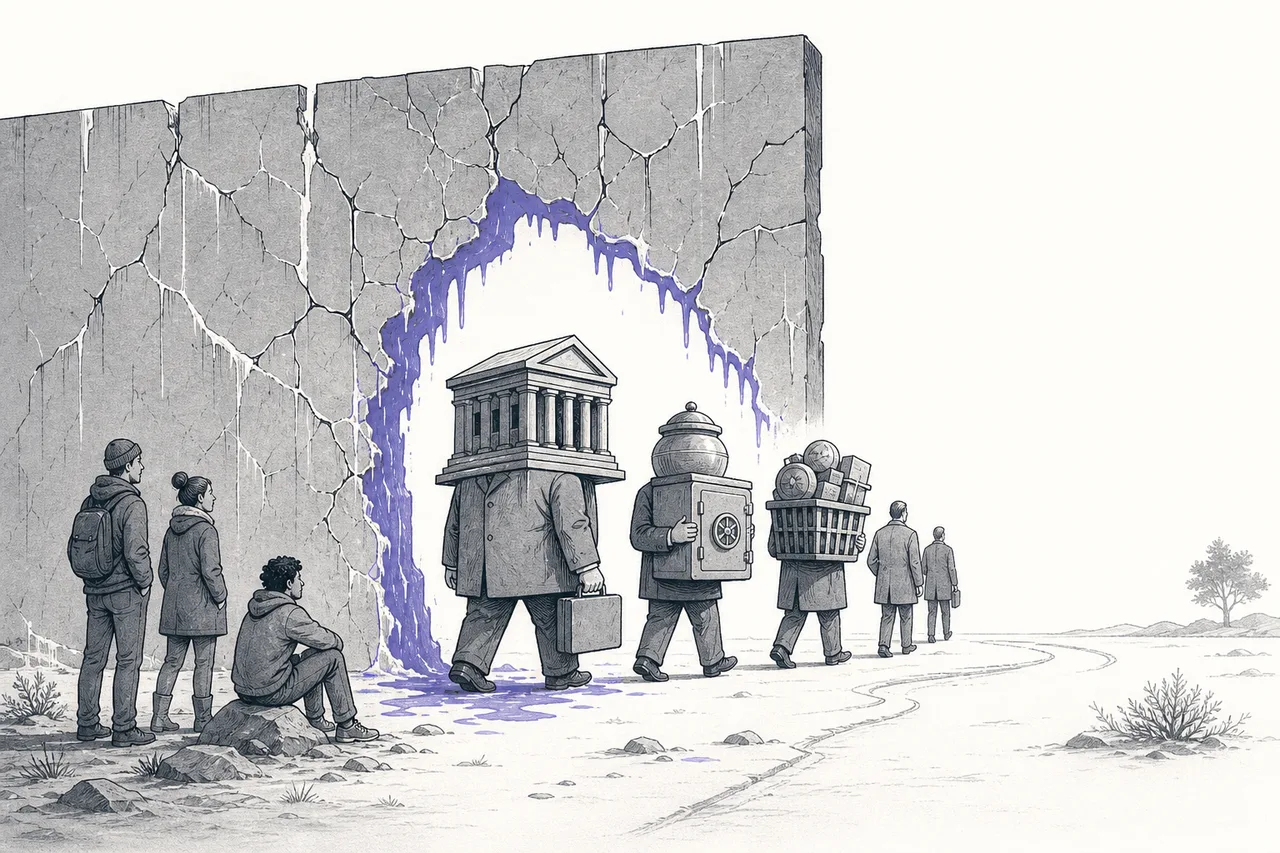 A wall of regulatory ice that once blocked the way is melting, opening a path for large financial institutions to walk through into the world of digital assets.