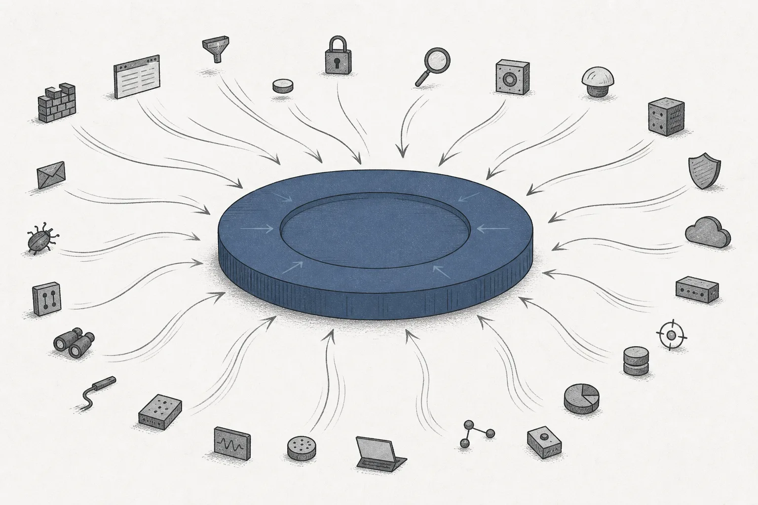 Many small scattered security tools being sucked into one giant single platform