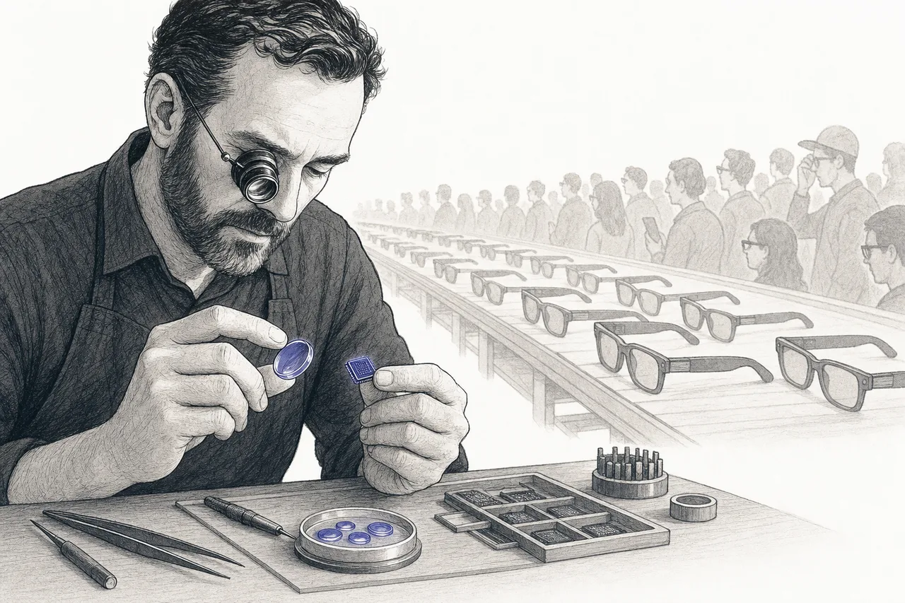Selling picks and shovels to gold-rush miners — the real value is in the component makers, not the glasses